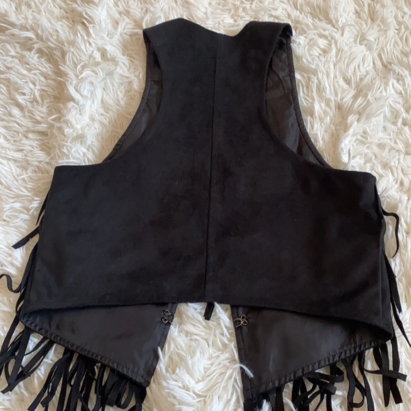 Vintage Miley Cyrus Black Vest size S - Picture 7 of 9